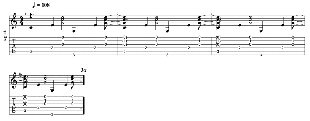 fingerpicking patterns - intermediate fingerpicking exercises 3 - learn fingerstyle on guitar