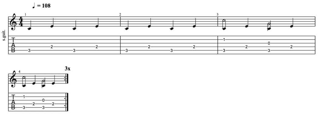 fingerpicking patterns - intermediate fingerpicking exercises 1 - learn fingerstyle on guitar