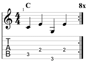 C Travis Picking Pattern 1