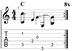 C Travis Picking Pattern 3