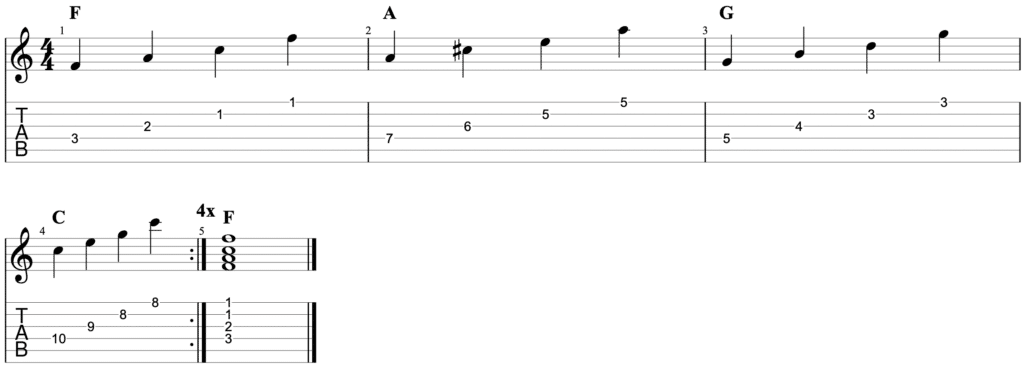 bar chords tab example 10