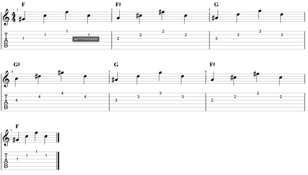 bar chords tab example 4