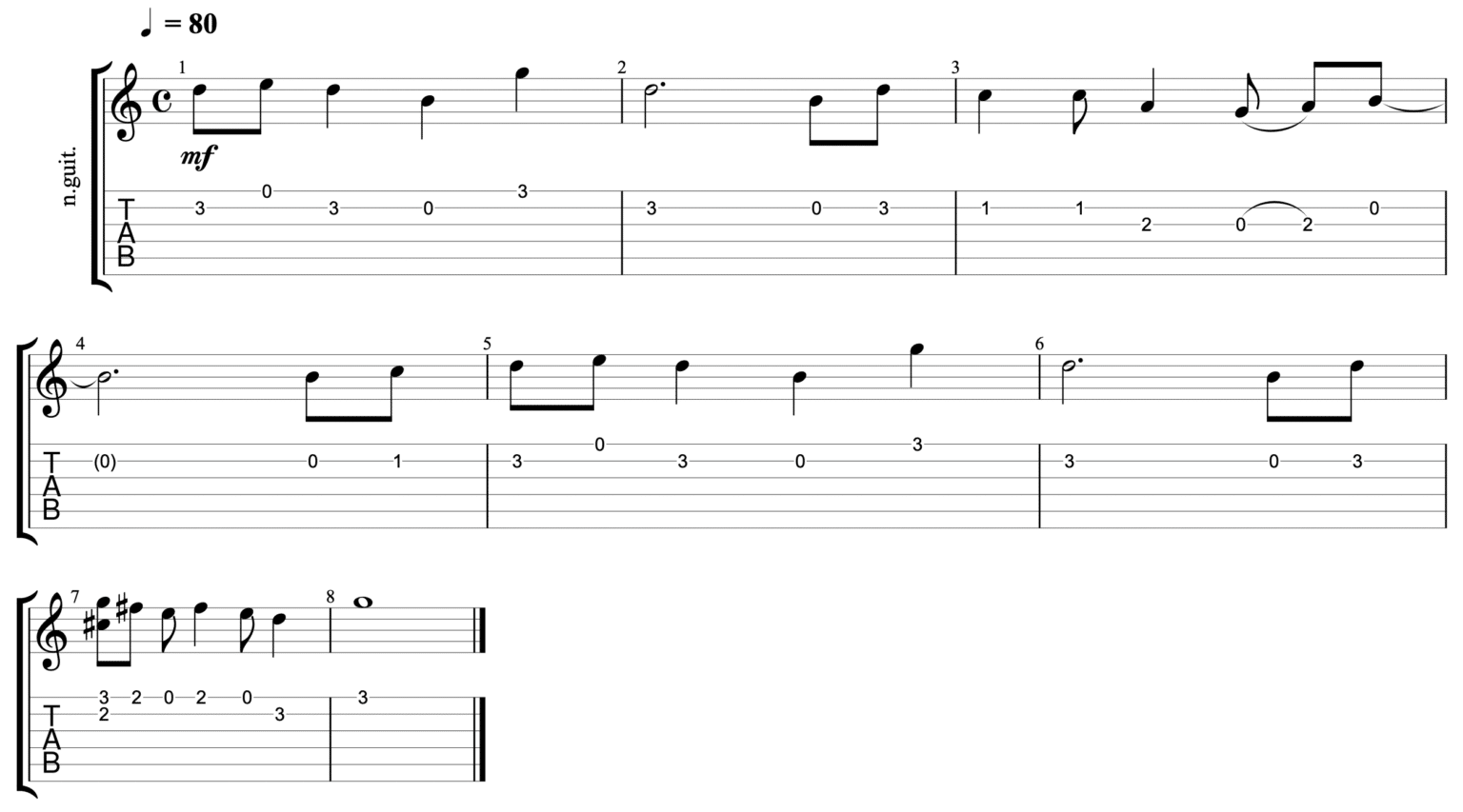 Let It Snow Chorus - melody only