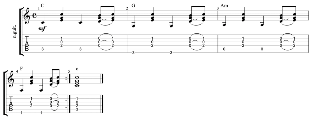 No Woman No Cry chord plucks