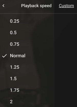 slow down youtube songs - custom speeds